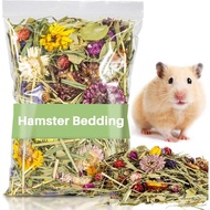 Sukh 150G Hamster Bedding - Flowers & Herbs Odor Control Dwarf Gerbil Robo Katy Habitat Decor Hamste