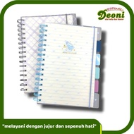HIJAU Binder Ring / Spiral Book A5 Grey Blue Pink Green 3403