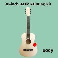 Travel Size 30 Inch Wooden Folk Guitar for Beginners New Players Student Practice Guitar Easy to Car