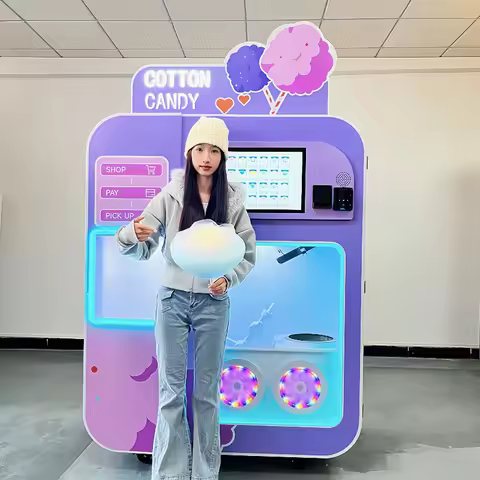 Numerous Variety Hot Selling Fully Automatic Cotton Candy Machine Cotton Candy Vending Machine for p