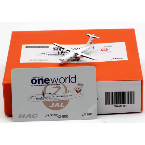 EW4AT4004 Alloy Collectible Plane Gift JC Wings 1:400 Hokkaido Air System “Oneworld” ATR42-600 Dieca