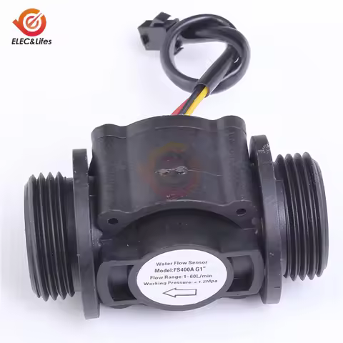 DN25 Water Flow Sensor DC 5-24V Flowmeter Hall Flow Sensor Water Control Liquid Flow Sensor Switch 1