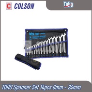 COLSON TOHO Spanner Set 14pcs 8mm - 24mm