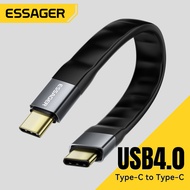 Essager USB 4.0/3.1 Integrated C-C Cable 240W/60W  PD Fast Charging+40Gbps High Speed Transfer   Com
