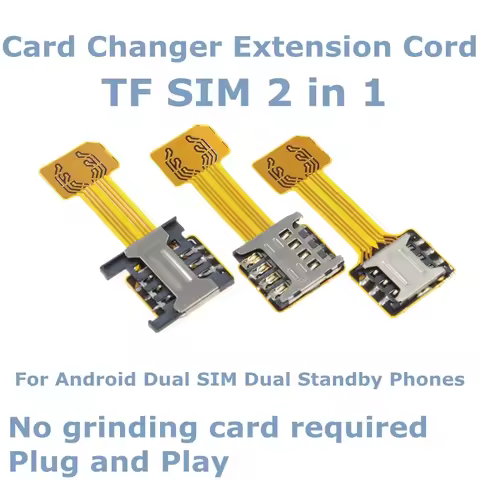 SIM Extender Card Reader Micro SD Hybrid Double Dual-Sim Card Nano Sim 2 in 1 Extension Adapter for