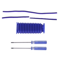 for V7 V8 V10 V11 Vacuum Cleaner Soft Roller Head Soft Plush Strip, Roller Suction Blue Hose