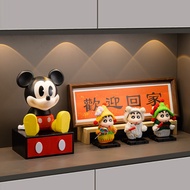 Creative Cartoon Mickey Storage Box Crayon Shinchan Decor for Home Desktop Entryway Organizer Housew