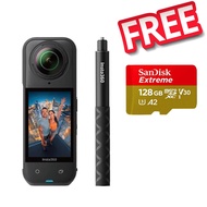 INSTA360 X5 ACTION CAMERA 8K 360 ACTION CAMERA FREE ORIGINAL INVISIBLE STICK & 128GB EXTREME CARD