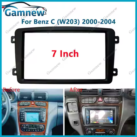 7 inch 2DIN Car Fascia Radio Panel For BENZ W203 W209 W463 Viano Vito W639 Frame Kit Install Facia F