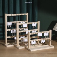 NARCISSUS13A0E Necklaces Easel, Wooden Solid Wood Jewelry Collection Rack, with Hooks Removable Jewe