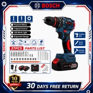 BOSCH Original Cordless Screwdriver Drill Kit Portable Home Repair Tool 2 Batteries for DIY