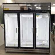 冠億冷凍家具行 台灣製瑞興冷凍展示冰箱/冷凍冰箱/玻璃冰箱/三門1455L/黑框版本