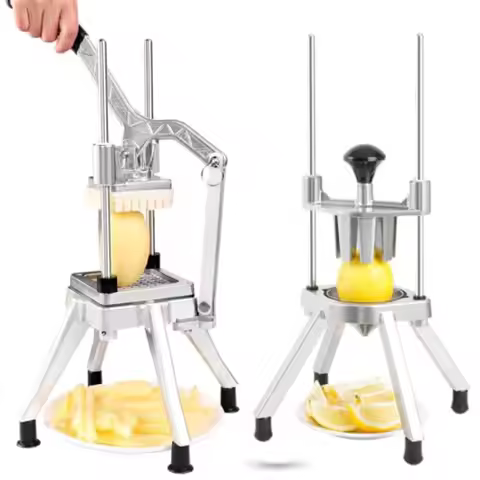 French Fry Cutter Commercial Potato Chopper Lemon Cutter With Two 8 Wedges Stainless Steel Vegetable