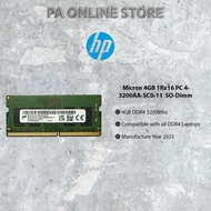 Micron 4GB 1RX16 PC 4-3200AA-SC0-11 SO-DIMM