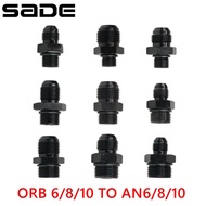 ORB O-ring AN6 AN8 AN10 Aluminum Male Adapter Flare Fitting Union Nitrous Oil Fuel Hose End Straight