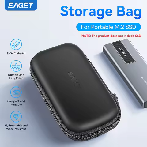 Eaget SSD Box Bag Case Portable Hard Drive Bag for External Portable M.2 SSD ssd box case storage Pr