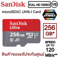 Sandisk MicroSD Ultra Class 10 /32gb/64gb/128gb/256gbเมมของแท้ใช้สำหรับ กล้องIP/กล้องติดรถยนต์/โทรศั
