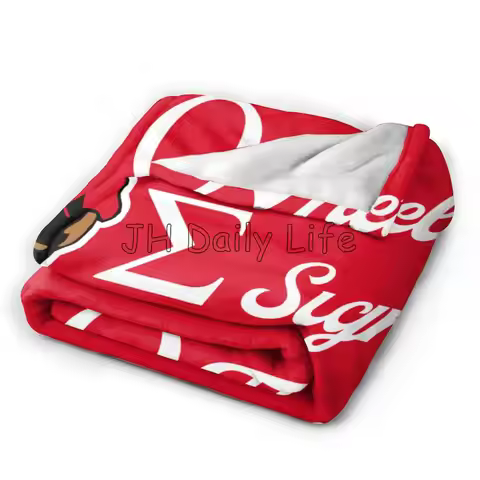 Delta Sigma Theta Sorority Gifts Throw Blanket Ultra Soft Cozy Fleece Blankets Flannel Portable Ligh