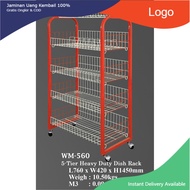 WM-560 5 Tiers Heavy Duty Dish Rack/ Storage Rack/rak pinggan mangkuk/  Display Rack