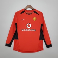 02-04 M Home Long Sleeve Retro Soccer Jersey Football