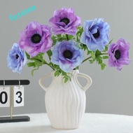 FUSIONEDGE Silk Anemone Flowers, Handmade Plastic Artificial Anemone, Floral Accessories Realistic L