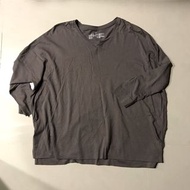 Muji dark gray top 無印良品墨灰七分袖上衣 #東京