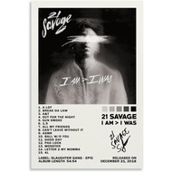 BICHI 21 Savage Poster I Am I was Album Cover Posters Poster Decorative Painting Canvas Wall Art Liv