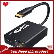 [OnLive] USB-C Ethernet Adapter 1000Mbps RJ45 2-In-1 Network Converter for  with  TV Plug and Play A