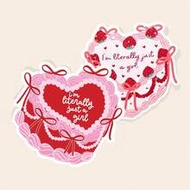 1pc "I'm Just A Girl" Waterproof Sticker, Cake Gift, Fun Vinyl Sticker, Suitable For Water Bottles, 