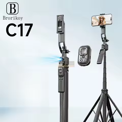 C17 Selfie Stick Tripod Phones Stand Mobile Phone AI Tracking 360°Auto-Rotation Shoot with Remote Co