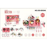 555-BX046 STAINLESS STEEL KITCHEN BOX + DOUBLE GAS KITCHEN + PAN + POT