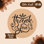 THANK YOU KRAFT SEAL LABEL STICKER ST 03