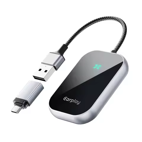 2 in 1 CarPlay Wireless Adapter Smart CarPlay Box for Apple IOS Android Car Play Display Plug&Play B