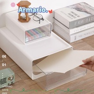 ARMARIO Desktop Storage Box, Portable Stack Combination Office File Storage Box, Fashion Drawer Type
