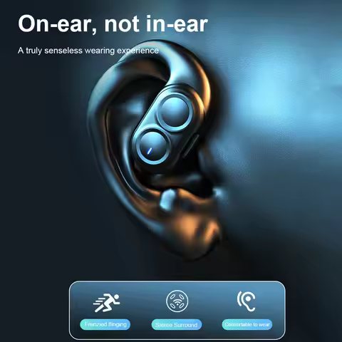 Bluetooth-Compatible 5.4 Single Earphone TYPE-C Charging Open Ear Headphone 7 Hours Long Battery Lif