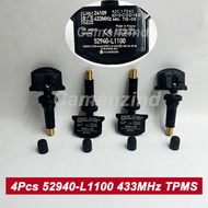 4X 52940-L1100 52940L1100 433MHz TPMS Tire Pressure Sensor For Hyundai Elantra Ioniq Sonata Kia Carn