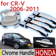 (Bochang) สำหรับ Honda CRV CR-V 2007-2011อุปกรณ์เสริมที่จับประตูชุบโครเมียม2007 2008 2009 2010สติ๊กเกอร์ปิดรถยนต์รถจัดแต่งทรงผม