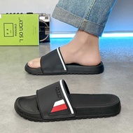 Men's Summer Slippers With Letters Street Style Outdoor Slippers Home Bathroom Shower Size 47