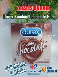 Durex Kondom Rasa Coklat Sensasi Lebih Intim - Gerigi - Gratis Ongkir - Pengiriman Rahasia - 100% Or
