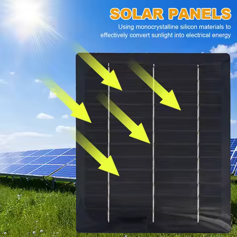 Solar Panel Fan Portable Solar Fan with USB Solar Powered Camping Fan Solar Charger Desk Fan for Pic