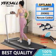 Yeesall Treadmill with armrests Threadmill, 3.0HP electric walking machine, suitable for small apartment Electric Flat Walking Treadmill. Quiet running walking pad, black style Treadmill【TOP SALE+Same Day Delivery】