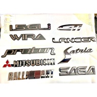 Car Emblem Proton Saga Wira AAM SAHABAT EON epoxy sticker logo replacement chrome bumper Mitsubishi Ralliart