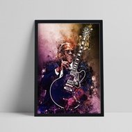 American Singer BB King Poster Blues Musician Guitarist Wall Picture Rock Music Lover Collect Prints