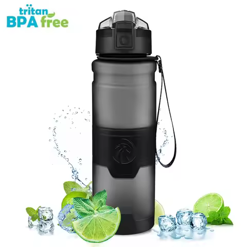 700ml Sports Water Bottle Bounce Lid Timeline Reminder Leakproof Portable Bottle For Outdoor Gym Bot