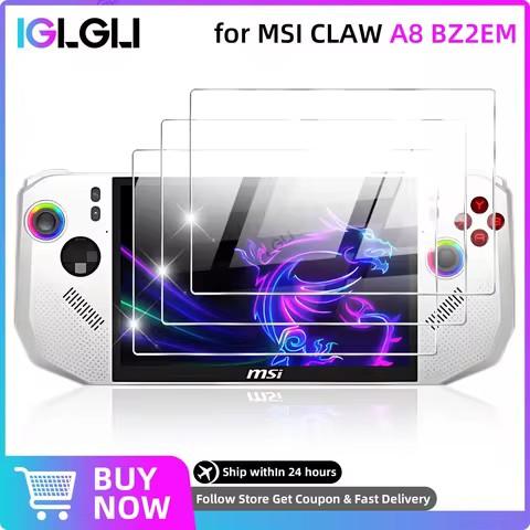9H Tempered Glass Screen Protector for MSI CLAW A8 BZ2EM Anti-Scratch HD Protective Film Gaming Hand