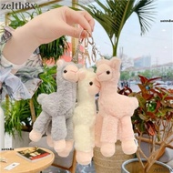 ZELTH Alpaca Plush Keychain, Mini Key Accessories Alpaca Bag Charm,  Gold Tone Clasp Cute Alpaca Plu