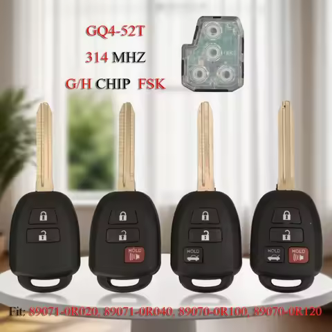 jingyuqin GQ4-52T 314Mhz G/H Chip Remote Smart Car Key For Toyota Highlander Sequoia Tundra Tacoma C
