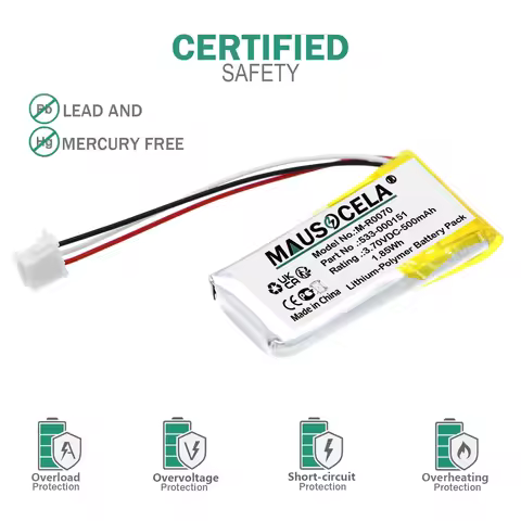 500mAh Wireless Headset Battery For Logitech:G502 Lightspeed,MX Vertical,G703 Lightspeed,M-R0080,G P
