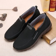 Cloth Shoes Men's Single Shoes Lightweight Soft Sole Middle-aged Elderly Shoes Breathable Dad Shoes 