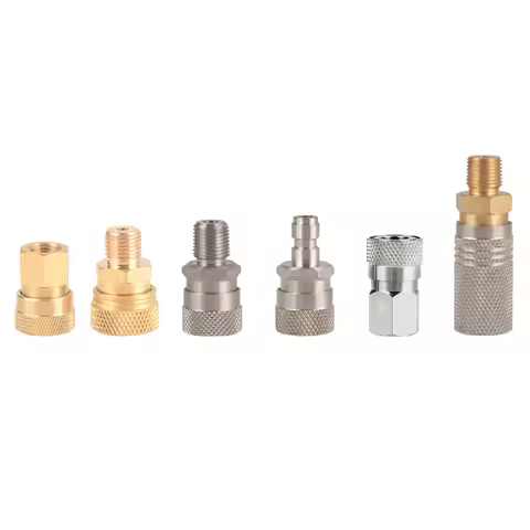 HPA Air Quick Coupler Connector 1/8NPT M10*1 1/8BSP Threaded Fitting Gas Cylinder Refill Filling Ada